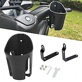 abordables Accessoires pour motos et VTT-Universal Motorcycle Water Bottle Holder, Handlebar Cup Holder for Bike Scooter ATV, Sturdy Drink Cage Motorcycle Accessories, Simple Mount Design, Black