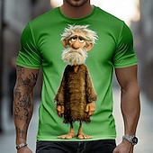  Per uomo Ombre Vecchio Uomo Maglietta Manica Corta maglietta Stampa 3D Girocollo Camicia Divertente Casuale Quotidiano Streetwear Blu Blu chiaro Viola Estate Primavera Abbigliamento S M L XL 2XL 3XL