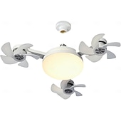 cheap Decoration Bulbs-Ceiling Fan with Light, Remote Control 3 Speeds 3 Colors 2 Timers Quiet Motor E26 E27 Bulbs, with Foldable Blades, for Living Room Bedroom