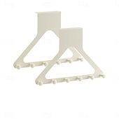 رخيصةأون خطاف-خطافان للتعليق فوق الباب، خطافات لتعليق المناشف، رفوف مناشف للحمام مع 6 خطافات للمعاطف، مستلزمات أساسية لحمام السكن الجامعي