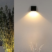 billige Vegglamper til utendørsbruk-2 stk. utendørs solcelledrevne IP65 vanntette LED-vegglamper med bevegelsessensor, vaskelys for hage, terrasse, gårdsplass, gjerde, trapper, veranda, terrasse, dekorativ utendørs LED-belysning med