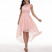 billige Chiffonkjoler-Dame Lang kjole Maxikjole Chiffonkjoler Blonde kjole Uformell kjole Elegant Mote Moderne utendørs Feriereise Ut på byen Normal عادي Ermeløs V-hals Blå Rosa Navyblå Sommer Vår