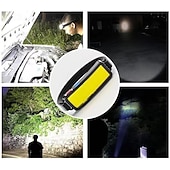 cheap Head Lights-COB Portable Floodlight Headlamp Built-in Rechargeable Lithium Battery Outdoor LED Super Bright Camping Headlight Fishing Lamp