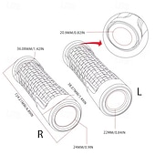 tanie Akcesoria do motocykli i quadów-Uchwyty motocyklowe 7/8", uniwersalne 22 mm, antypoślizgowe, aluminiowe, gumowe uchwyty CNC do kierownicy skutera sportowego, ergonomiczne i wygodne końcówki kierownicy, 1 para