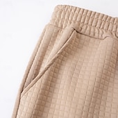 economico Pantaloncini casual-Per uomo Pantaloncini Waffle Shorts Pantaloncini Estivi Shorts da Spiaggia Pantaloncini casual Tasca Elastico in vita Blocco di colori Comodità Traspirante Lunghezza al ginocchio Casuale All'aperto