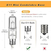 ieftine Becuri cu Halogen-Becuri mini candelabre cu halogen jde11 120v 75w/100w, bec t4 jd e11 (bec LED de schimb e11) bec halogen t4 alb cald 2700k, reglabil, pentru ventilator de tavan, candelabre, lămpi de masă, 4 buc.
