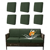 Недорогие Чехол для дивана-100% водонепроницаемые, не проливающиеся чехлы для уличных подушек, чехлы для диванов, эластичные чехлы для подушек садовых кресел, сменные чехлы для сидений, однотонные.