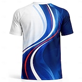 preiswerte Lauf-T-Shirts &amp; Tanktops-Herren-Fußballtrikot, atmungsaktives Mesh-Oberteil, Turnier-Fußballshirt, französische Farben, blau, weiß, rot, gemustertes T-Shirt
