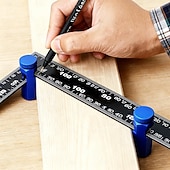 cheap Measuring &amp; Gauging Tools-Tall Stair Gauges for Framing Square, CNC Anodized Aluminum Alloy Framing Square Attachment, Rafter Layout Tool, Precision Woodworking Gauges with Storage Clip &amp; Carabiner