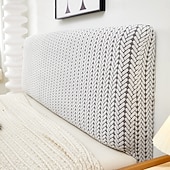 baratos Acessórios de cama-Capa de cabeceira espessa em jacquard com cobertura total e à prova de poeira. Protetor de cabeceira em jacquard espesso para cama.