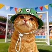 Недорогие Праздник-шапка для питомца с футбольным рисунком