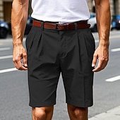 preiswerte Arbeitsshorts-Herren Schicke Shorts Arbeitsshorts Kurze Golfhosen Tasche Einfach Komfort Atmungsaktiv Knielang Outdoor Geschäft Sport Lässig Schwarz Khaki