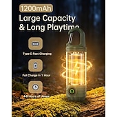 baratos Luzes e lanternas de acampamento-Lanterna de acampamento LED recarregável, lanterna LED 3 em 1 com 1000 lúmens, à prova d'água. &amp;portátil, sos &amp;3 modos de iluminação para emergências, atividades ao ar livre e caminhadas.