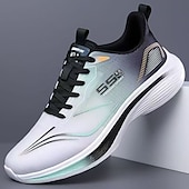 abordables Zapatillas Informales-Zapatillas deportivas ligeras para hombre, transpirables, con cordones, para caminar, con amortiguación deportiva, ideales para hombres activos, para entrenamientos en el gimnasio, para correr, para viajar y para uso diario informal.