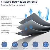baratos Capa para Móveis de Pátio-Capa impermeável para móveis de exterior, conjunto de 4 peças para sofá, cadeiras de jardim e mesa de centro, resistente ao vento com fivela, preta.