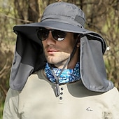 voordelige Sport &amp; Outdoor Accessoires-Zonnehoed Wandelhoed Vispet Hoed Kampeerhoed waterdicht Zonbescherming UV-Bescherming Zomer Lente Herfst Trekkoord Brede rand met nekflap Voor heren Vissen Activiteit
