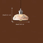 abordables Drum &amp; Cone Design-Mini Resin Pendant Lights Kitchen Island, Handcrafted Resin Ceiling Pendant Lighting, Adjustable Cord Pendant Lights for Hallway,Dining Room Single Head Pendant Lamp Decorative Lighting
