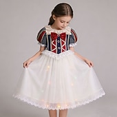 cheap Girls' Costumes-Snow White Princess Dress Cosplay Costume Outfits Movie Cute Tutus Led Light Up for Girls' Kid's Masquerade Daily Holiday Comic Con
