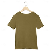 abordables camisetas basicas-Hombre Camiseta de punto Camiseta superior Camiseta de mezcla de algodón Manga Corta Escote en Pico Verano Color sólido Moda Design Básico De Punto Casual Vacaciones Calle Azul Claro Camiseta