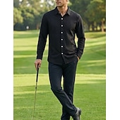 cheap Men's Button Up Shirts-Men's Shirt Casual Shirt Button Up Shirt Jacquard Shirt Blue Black Green khaki Dark Blue Long Sleeve Plain Shirt Collar Casual Daily Buttons Clothing Apparel Elegant Fashion Casual