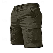 Χαμηλού Κόστους Κλασσικός-Ανδρικά Φορέματα φορτίου Σορτς φορτίου Σορτσάκια Casual σορτς Τσέπη Σκέτο Πάνω από το Γόνατο Causal ΕΞΩΤΕΡΙΚΟΥ ΧΩΡΟΥ Streetwear Μοντέρνα Κομψό στυλ street Kaki tamna Μαύρο Ανελαστικό