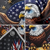 ieftine 250 de ani de la-Decorațiune pentru capacul ușii de garaj cu ocazia celei de-a 250-a aniversări a SUA, fundal pentru fotografie cu vulturul din 4 iulie, banner american 1776-2026 pentru decor patriotic al Zilei Independenței