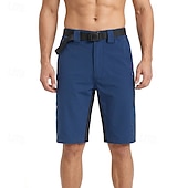 お買い得  メンズショートパンツ・タイツ・パンツ-Arsuxeo 男性用 純色 サイクリング ロード ショーツ サイクリングパンツ MTBショーツ バイク ショートパンツ バギーショーツ フォームフィット スポーツ 通気性 速乾性 フロントファスナー 反射性トリム ブラック アーミーグリーン 衣類 サイクルウェア