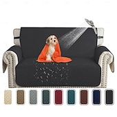 Недорогие Чехол для дивана-Водонепроницаемый нескользящий чехол для дивана для домашних животных, однотонный, защищает диван от мочи, моющийся чехол для мебели для собак и кошек.