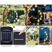 abordables Luces de paisaje-2 luces solares impermeables para exteriores con forma de estrella de mar, ideales para jardines, patios, porches y balcones. Iluminación LED ambiental decorativa para exteriores. &amp;regalo de