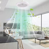 olcso Dekorációs izzók-konnektoros ventilátorok világítással és távirányítóval, mindenirányú, LED-es konnektoros ventilátor világítással, csendes mennyezeti ventilátor konyhába, fürdőszobába, tárolóba, garázsba