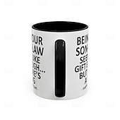 voordelige Mokken &amp; Bekers-Grappige cadeaumok voor papa, je schoonzoon zijn is al een cadeau op zich. Een leuk Vaderdagcadeau, een bijzondere koffiemok, een verjaardagscadeau voor papa, een keramische koffiekop voor koffie,
