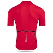 tanie Męskie koszulki-Męskie Koszulka rowerowa Jeden kolor Krótki rękaw Rower Dżersej Top z 3 tylnymi kieszeniami Odporny na UV Szybkie wysychanie Kieszeń na plecach Odvádí pot Sport Czarny Biały Czerwony Odzież