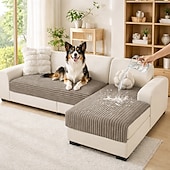 voordelige Bankhoes-100% waterdichte bankhoezen voor hoekbanken, antislip bankhoes voor honden, 2 stuks huisdierbankhoezen voor 2 L-vormige kussens, wasbare zachte bankhoes