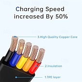 economico Cavetti per cellulari-Confezione da 2 cavi di ricarica retrattili 3 in 1 con supporto per telefono, cavo di ricarica multi USB per iPhone, tipo C, micro USB, colori macaron, cavo di ricarica da viaggio portatile