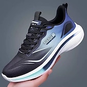 abordables Zapatillas Informales-Zapatillas deportivas ligeras para hombre, transpirables, con cordones, para caminar, con amortiguación deportiva, ideales para hombres activos, para entrenamientos en el gimnasio, para correr, para viajar y para uso diario informal.