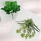 levne Event &amp; Party Supplies-Sada 2 ks = pavoučí rostlina + monstera, umělé závěsné rostliny v severském stylu, UV odolná venkovní zeleň pro domov, obývací pokoj, dekoraci na balkon, vhodné na Valentýna, Velikonoce atd.