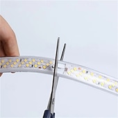 preiswerte Stecken Sie Lichtleisten ein-Hochleistungsfähige, wasserdichte LED-Streifen, 180 LEDs pro Meter, 220-V-EU-Stecker, warmweiß, weiß und neutralweiß, für Garten, Hochzeit, Urlaub, Pool, Party und als stimmungsvolle Dekorationsbeleuchtung.