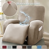 levne Potah na křeslo-Voděodolný potah na pohovku, strečový potah na polohovací pohovku z mléčného hedvábí, plné krytí, protiskluzový elastický potah, univerzální potah na masážní křeslo