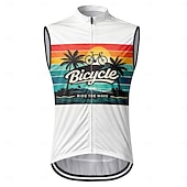 preiswerte Herrenjacken &amp; Gilets-Herren Fahrradweste Radtrikot Geometrisch Lustig Ärmellos Fahhrad Weste / Gilet Trikot Weste mit 3 Gesäßtaschen Schnelltrocknend Rückentasche Feuchtigkeitsableitend Atmungsaktiv Sport Weiß Bekleidung