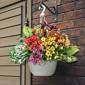 levne Umělé rostliny a zeleň-24 ks umělých rostlin zimozeleň, stonky, UV odolné umělé rostliny do interiéru &amp;venkovní, závěsná zeleň do zahrady, na verandu, do okenního truhlíku, na dům, na svatbu &amp;dekorace farmářského domu