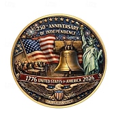 billige U.S. 250-årsjubileum-Amerikansk minnemynt til 250-årsjubileum, patriotisk samlermynt med ørn, frihet, amerikansk flagg, slitesterk metallsuvenir til utstilling, 1776–2026