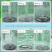 abordables Éclairage subaquatique-Pompe solaire pour fontaine, abreuvoir à oiseaux, jardin, bassin &amp;Décoration extérieure, lumières LED colorées, panneau en verre amélioré, petite fontaine à eau pour aquarium &amp; piscine