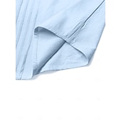 olcso Vakáció-Férfi Ing Vászon ing Nyári póló Stranding Tömör szín Hétköznapi Vakáció Medence Fekete Fehér Khakizöld Hosszú ujj Mandarin gallér Nyár Tavasz Ruházat Fodrozott