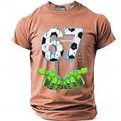billige Sports- og trenings-T-skjorter-Herre Morsom Slang T skjorte Kortermet T skjorte 3D-utskrift Crew-hals Skjorte Mote Daglig Daglig Gate Rød Sommer Vår Klær S M L XL XXL XXXL