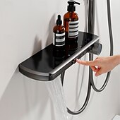 cheap Shower Faucets-Shower System Set - Multi Spray Shower Contemporary Electroplated Mount Outside Ceramic Valve Bath Shower Mixer Taps