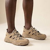 baratos sandálias de exterior-Sandálias esportivas masculinas bege para atividades ao ar livre, com malha respirável e sola de borracha, leves e confortáveis para caminhadas no verão, ideais para férias na praia, passeios em ilhas e caminhadas de lazer.