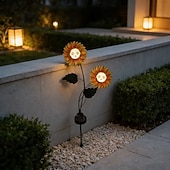  1 τεμ 2 W Ηλιακά Φώτα LED Φώτα & Φανάρια Διαδρομών Φώτα Γλυπτικής & Τοπίου Ηλιακή Τροφοδότηση Θερμό Λευκό 3.7 V Εξωτερικός Φωτισμός Αυλή Κήπος 2 LED χάντρες