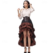 economico Outfit-Set Medievale Rinascimento Gonna Blusa / Camicia Corsetto con accessori Pirata Costume Per donna Costumi da pirata Halloween Carnevale Mascherata Fiera Rinascimentale Festa a tema retrò Adulti Blusa