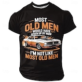 economico Magliette divertenti da uomo-uomo la maggior parte degli uomini anziani si sarebbe arresa ormai io non sono come la maggior parte degli uomini anziani muscle car vintage retrò t shirt grafica girocollo manica corta regalo per