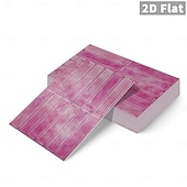 cheap Wall Stickers-10PCS 17x23cm Peel and Stick Thick Pink Purple Mosaic Pattern PVC Wall Stickers, American Vintage Style Self-Adhesive Removable Wallpaper for Renters, for Bedroom Bathroom Cabinet, Easy to Install